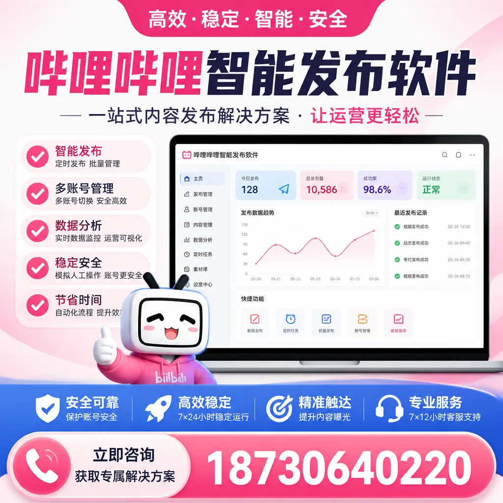 哔哩哔哩智能发布软件选型对比：哪个更适合 阿里 的你？